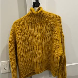 Mustard color chunky sweater